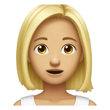 Blonde girl saying “I’m sorry I was a stink” sticker