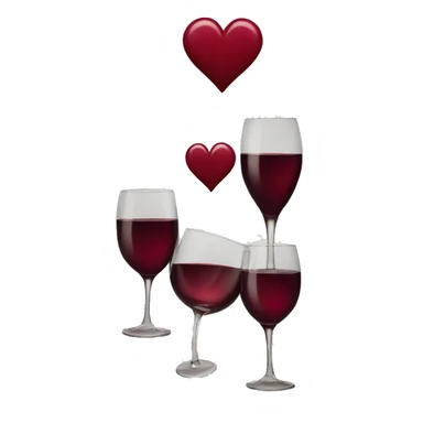 Wine red heart sticker