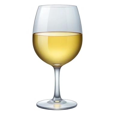 Realistic wine glass sticker