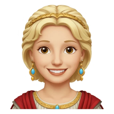 Ancient Roman woman with earrings and blonde hair sticker