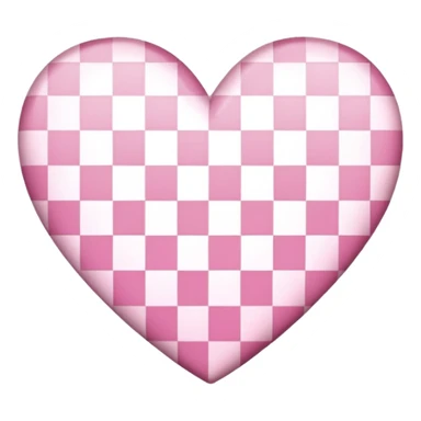 sakura heart with a checkered pattern sticker