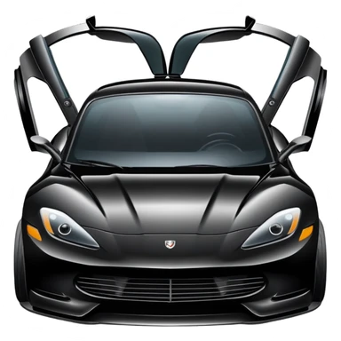 Sports car Black  sticker