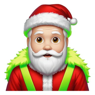 santa at a rave sticker