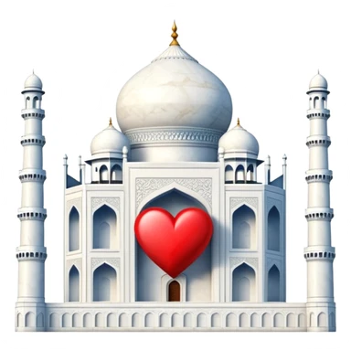 Taj Mahal and a filigree heart sticker