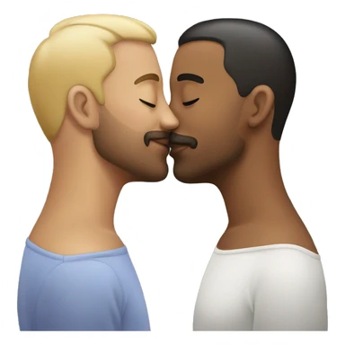Two gay men kissing sticker