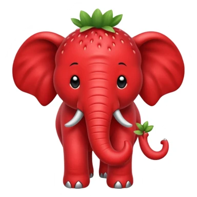Hazme un elefante con piel de fresa sticker