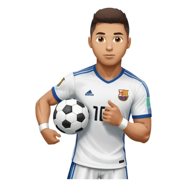 Ronaldo doing the suiii on messi sticker