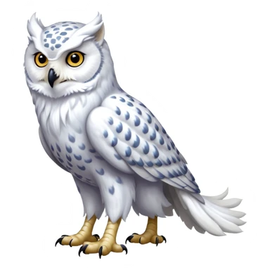 Realistic wild natural elegant pretty beautiful handsome shiny colorful furry 4-legged digitigrade snowy-owl-arctic-fox-snow-leopard-gryphon-griffin-albino-lion-fusion-hybrid-fursona-furry-animal-creature, full body, hyper-realism, long tufted tail sticker