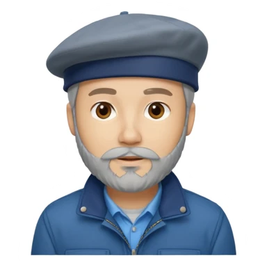Man with Light Grey Beret – Beard, blue jacket, light beanie.







 sticker