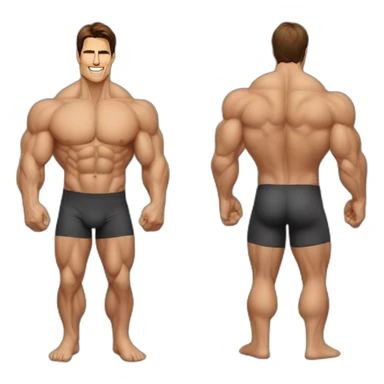 Tom Cruise gigant bodybuilder sticker