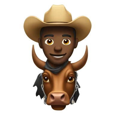 Bull riding cowboy  sticker