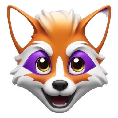 fox that is purple and gamer with superhote airbnb honor medaill sticker