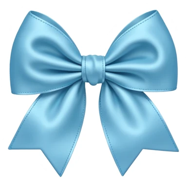Light blue colour bow sticker