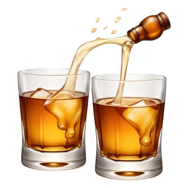 Two glasses of whiskey that brings a toast sticker