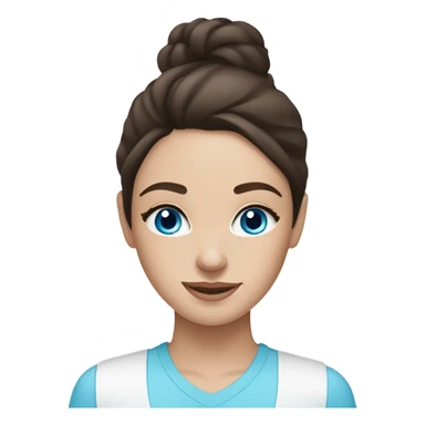 White Skin care on white freackles skin of a brunett blue eyed girl using skin care products  sticker