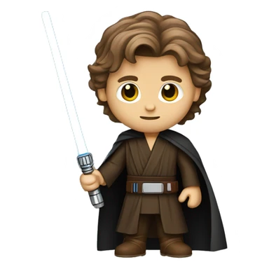 Anakin skywalker holding a lightsaber  sticker