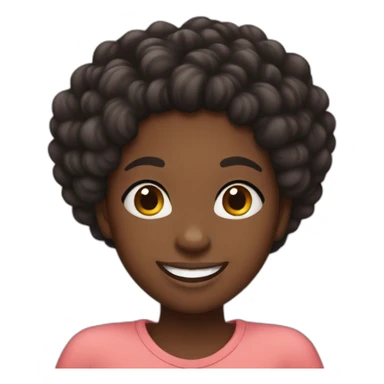 Black girl very happy sticker