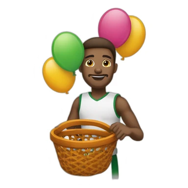 Belette avec un ballon de basket sticker