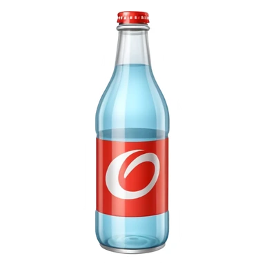 A 3D Apple-style empty soda bottle emoji sticker