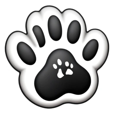 puppy paw print with number 12 inside and a border sticker