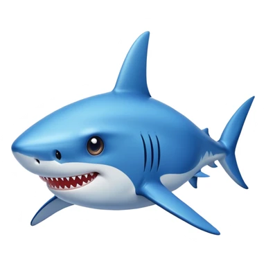 Shark with star eyes sticker