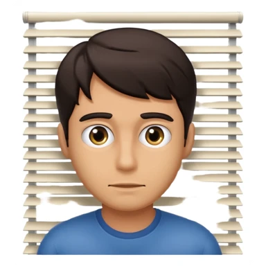 Male peeking through the blinds you can see his eyes sticker