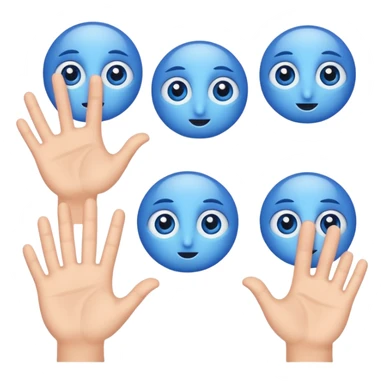 Make 6 and 7 numbers has eyes and hand and make it blue sticker