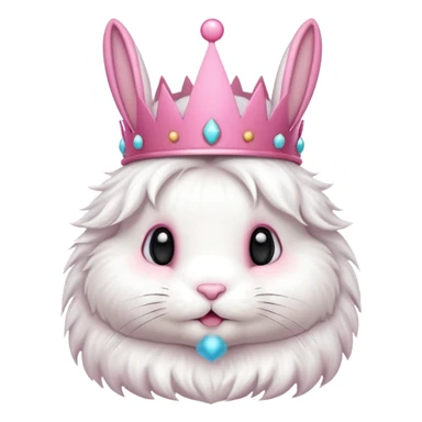 bunny with pink crown sticker