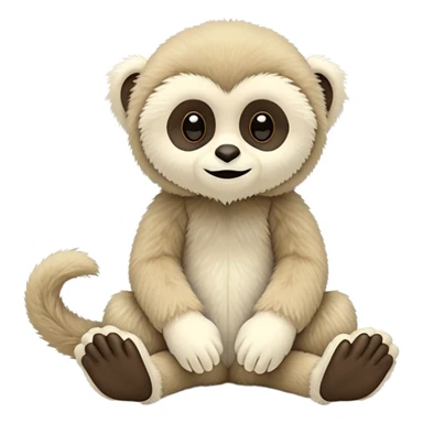 jellycat style stuffed animal: lar gibbon sticker
