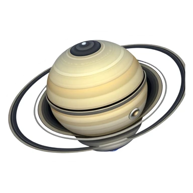 spacecraft orbiting Saturn through its rings emoji sticker
