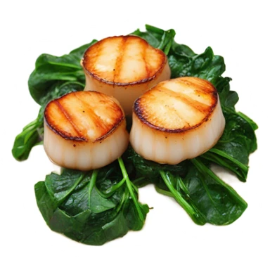 Seared Scallops with Wilted Spinach sticker