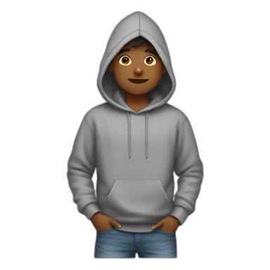 Genz boy with hoodie sticker