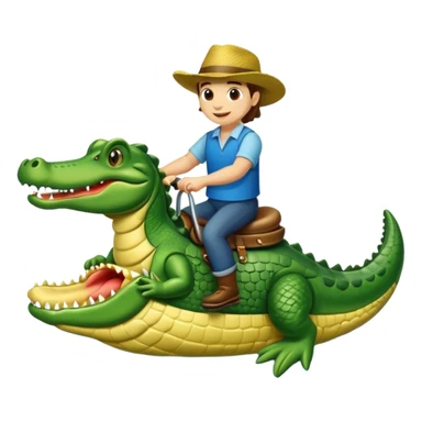 Calvy Barra riding a alligator  sticker