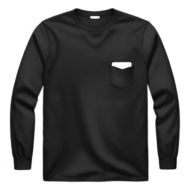 black long sleeve shirt with pocket sticker