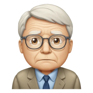 bored old office worker sticker