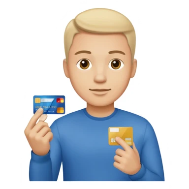 u forgot the credit card make his left hand hold the card but the rest is good sticker