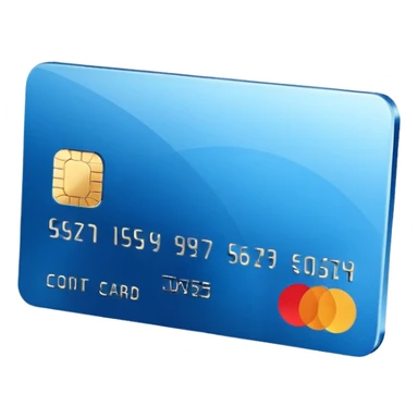 3D style credit card icon, no text sticker