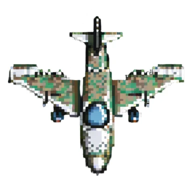 Crocodile shaped bomber airplane sticker