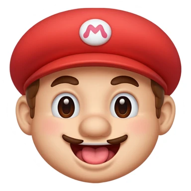 Mario blushing tongue out sticker