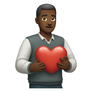 Father holds his heart in his arm sticker