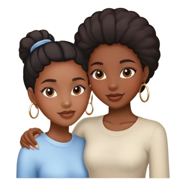 A pretty black girl with her pretty bestie sticker