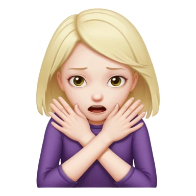 Girl strangling herself with her hands sticker