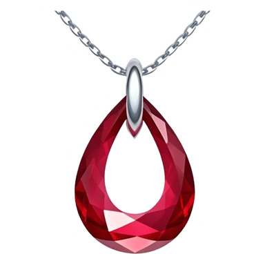 silver chain suspending ruby teardrop, dynamic vortex of light and energy inside, symbolizing awakening sticker