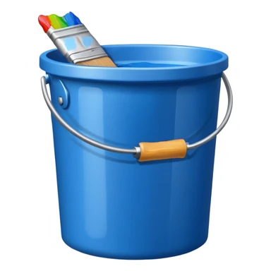  blue paint bucket sticker