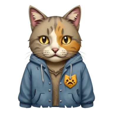 homeless dog cat with torn clothes


 sticker