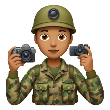 
wildlife photographer, camouflage clothe sticker