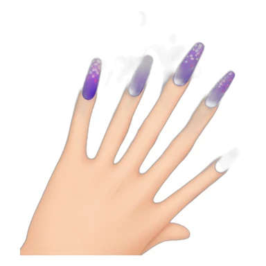 Illustrate a hand with nails changing colors and patterns, in a modern nail salon." sticker