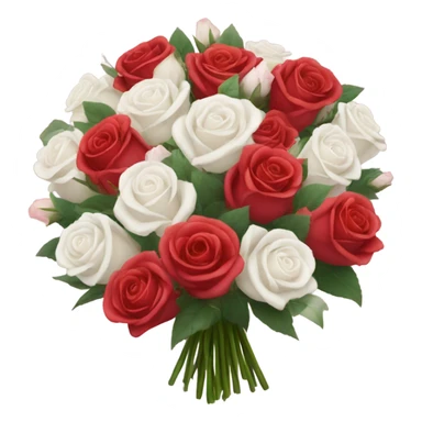 Bouquet of pink, white and red roses sticker
