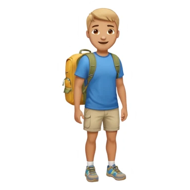 create a emoji for my male friend who is going back home for one month vacation sticker