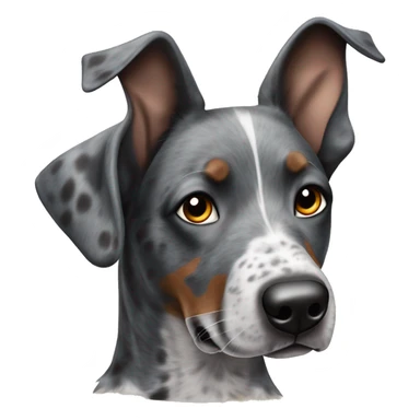 Blue heeler and German pointer with floppy ears sticker